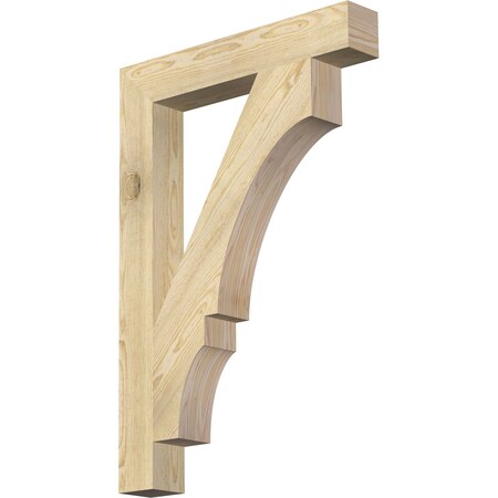 Ekena Millwork Balboa Block Rough Sawn Bracket, Douglas Fir, 4"W x 26"D x 38"H BKT04X26X38BOA05RDF